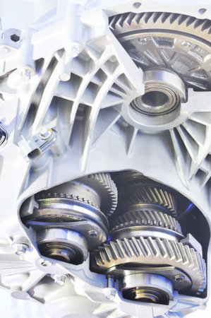 Car engine part - Close up image of an internal combustion engine  