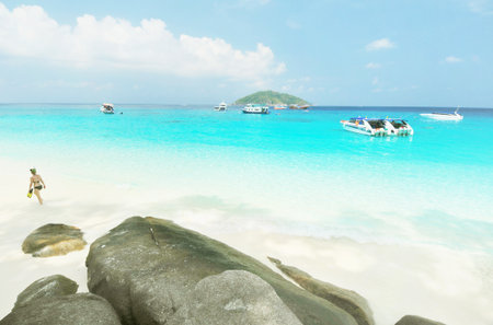 Tropical beach of Similan islands, Thailand のeditorial素材