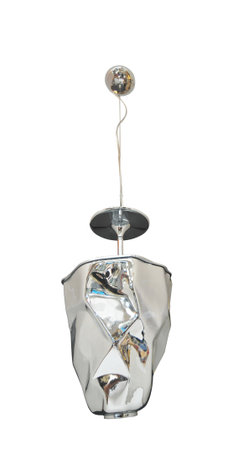 silver modern hanging lamp の写真素材