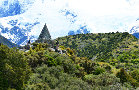 CANTERBURY, NEW ZEALAND - Nov 23: AorakiMount Cook Climbers Memorial on November 23, 2014. This memorial commemorates the dozens of climbers who have perished on the mountain since 1914.のeditorial素材