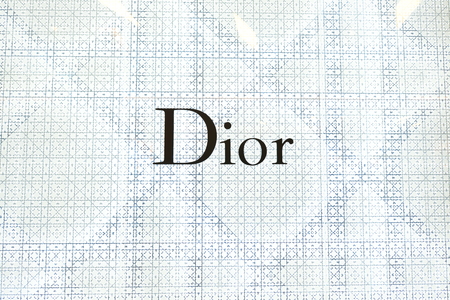 BANGKOK - August 13; 2015: An illuminated signboard of a Dior boutique at the Siam Paragon. Christian Dior perfume is the worlds fourth largest one by revenue.のeditorial素材