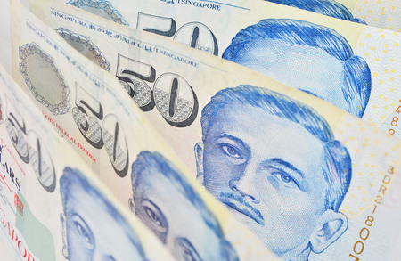 banknote singapore dollarの写真素材