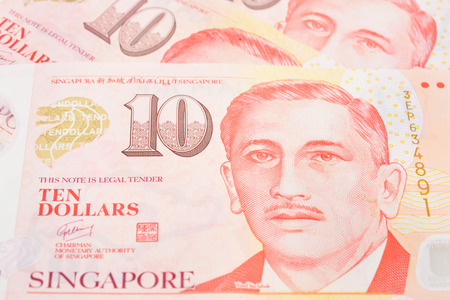 banknote singapore dollarの写真素材
