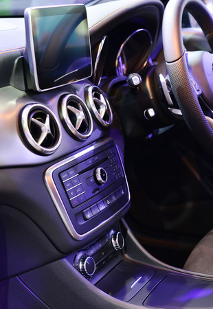Modern car interior detailの写真素材