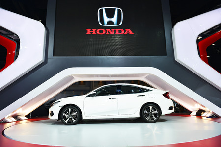 NONTHABURI - MARCH 23: NEW Honda Civic 2016 on display at The 37th Bangkok International Motor show on MARCH 23, 2016 in Nonthaburi, Thailand.のeditorial素材