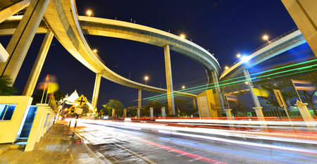 Bhumibol Bridge in Thailand,The bridge crosses the Chao Phraya River twice.