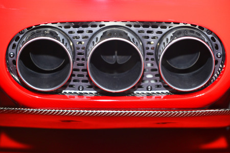 exhaust pipes super carのeditorial素材