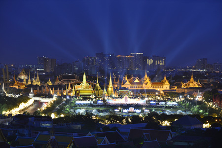 Wat Phrasrirattana Sasadaram the Temple of the Emerald Buddha (Wat Phra Kaeo) Bangkok, Thailand.の写真素材