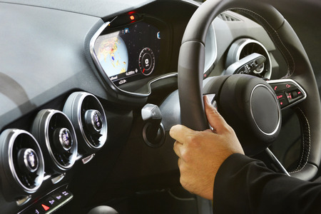 BANGKOK - JUNE 23 : Car interior on display at Bangkok International Auto Salon 2016 on June 23, 2016 in Bangkok, Thailand. Event of decoration and modify car.のeditorial素材