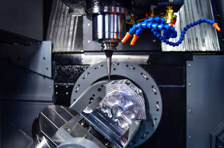 Blue capsule medicine pill production line, Industrial pharmaceutical concept.