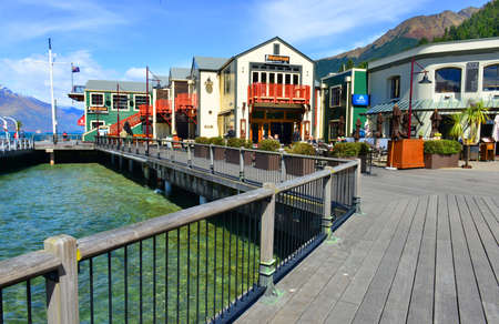 QUEENSTOWN, NZ - Nov18:Visitors in Queenstown Mall on Nov18 ,2014.のeditorial素材