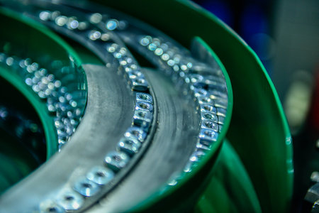 Automatic vision system for inspection nuts in product line industrialの写真素材