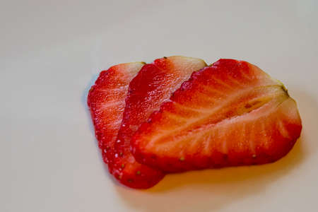 Sliced strawberryの写真素材