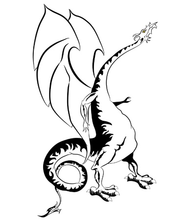 fantasy dragon for the vectorのイラスト素材