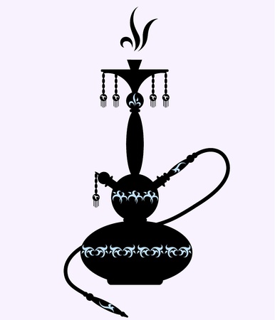 hookah with oriental pattern for the vectorのイラスト素材