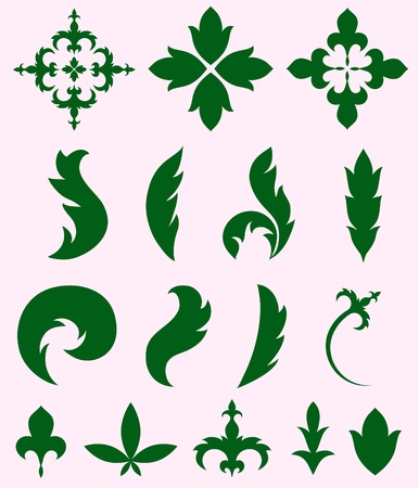 set of floral patternsのイラスト素材
