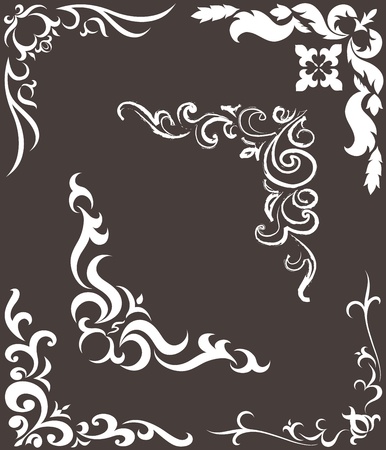 a set of patterns for the frames in different stylesのイラスト素材