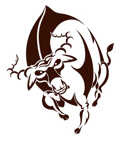 Aggressive big bull for the vectorのイラスト素材