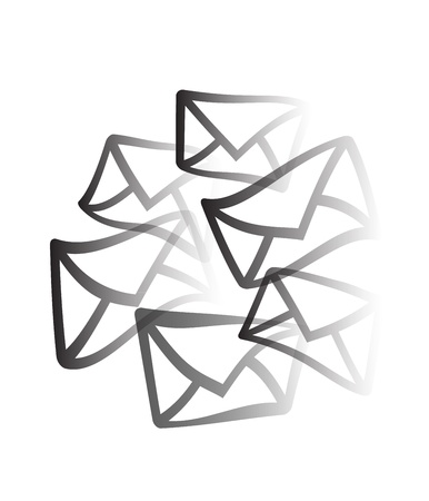 illustration of the envelope to e-mail messages, icons for e-mailのイラスト素材