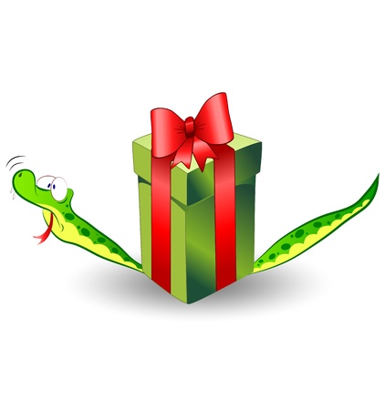 snake pinned great gift, christmas humorのイラスト素材