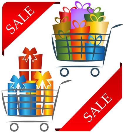 logo for business, shopping and giftsのイラスト素材