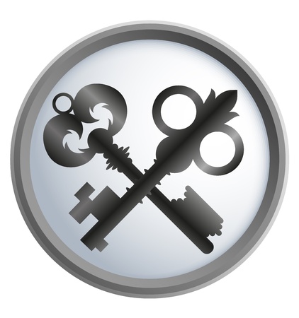 design business two antique keysのイラスト素材