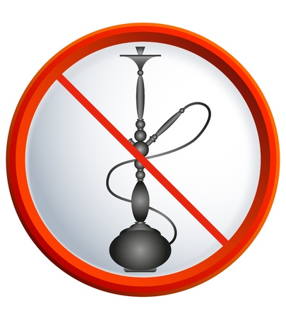 No smoking shisha, a symbol for the vectorのイラスト素材