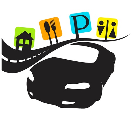 service on the road for automobile travelのイラスト素材