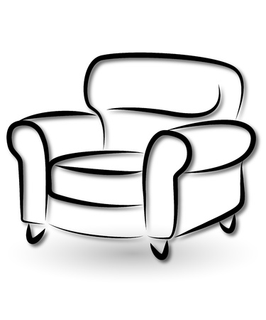 pieces of furniture for business, chairのイラスト素材