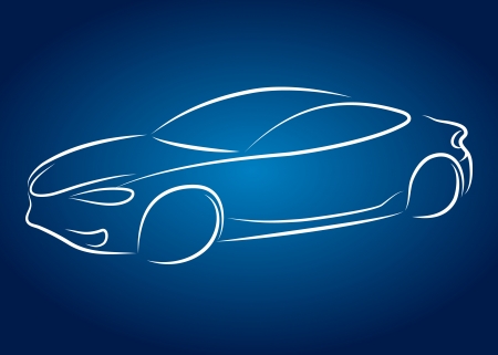 car design for business, silhouetteのイラスト素材