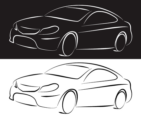 silhouette of a car for businessのイラスト素材