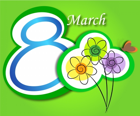 greetings card on March 8, the vectorのイラスト素材