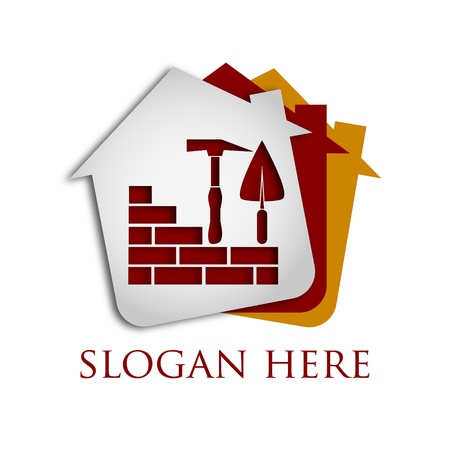 construction of houses and buildings, design for businessのイラスト素材