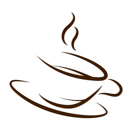 line of coffee cupのイラスト素材