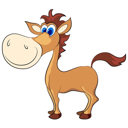 cartoon fun horse for the vectorのイラスト素材
