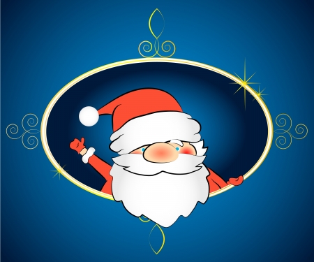 Christmas card with Santa のイラスト素材