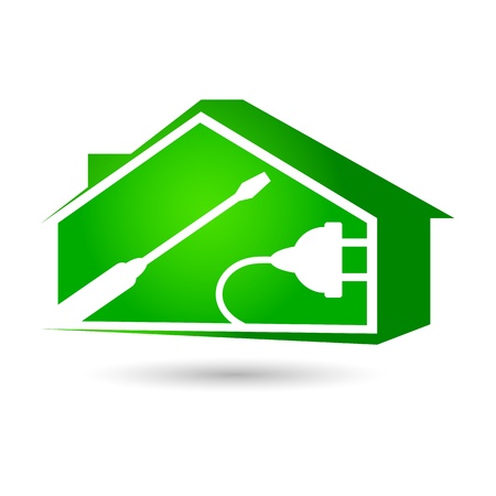 repair of electrical equipment and wiring, design for businessのイラスト素材