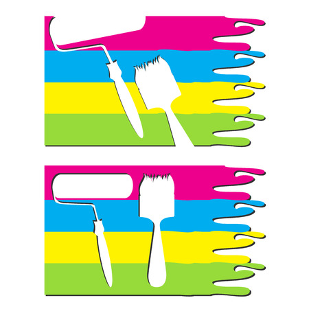 Design for painting business, constructionのイラスト素材