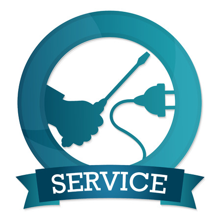 design for repair electricity for a vector, emblemのイラスト素材