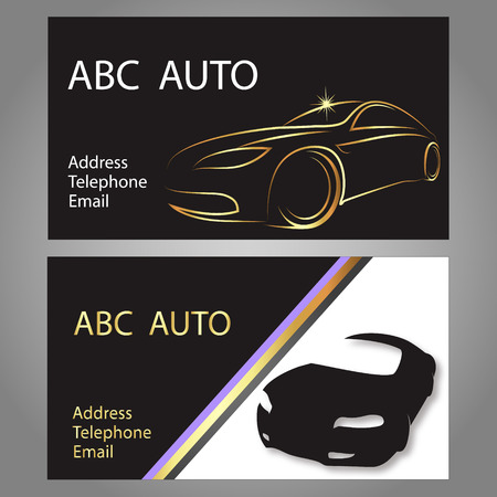 design business card for auto, vectorのイラスト素材