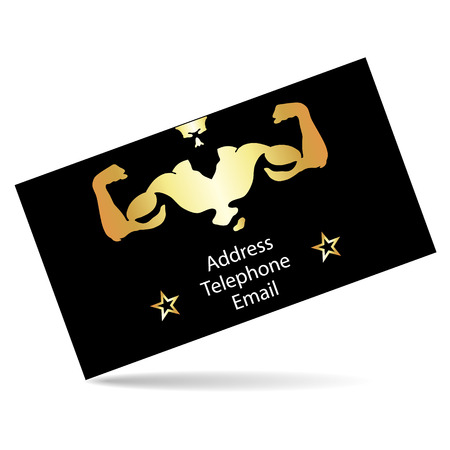 business card for a gym and fitness のイラスト素材