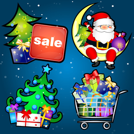 set for Christmas holidays, the design for a vectorのイラスト素材