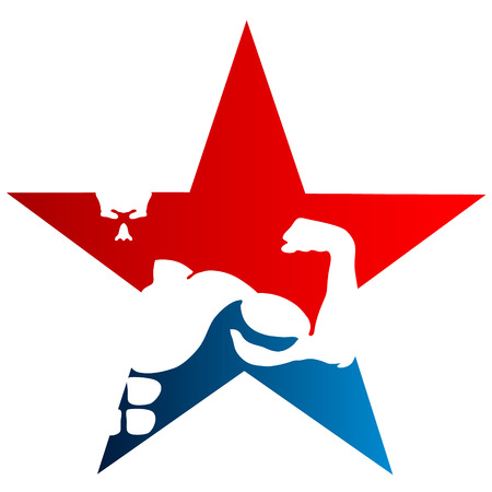 design for gym and fitness in form of a starのイラスト素材