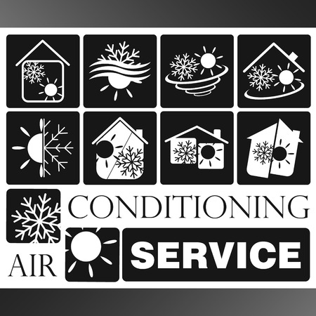 Air Conditioning symbol vector set for businessのイラスト素材