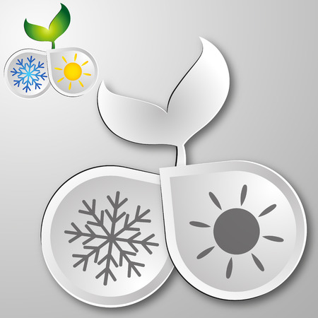 Eco the air conditioner symbol for Businessのイラスト素材