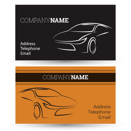 Car business card for business, vectorのイラスト素材