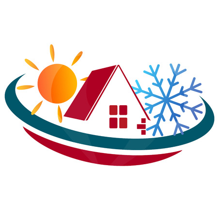 Air Conditioning for home sign for businessのイラスト素材