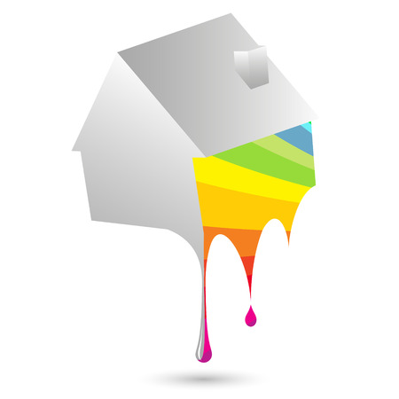 Painting home symbol for a vectorのイラスト素材