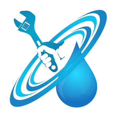 Services of water supply and plumbingのイラスト素材