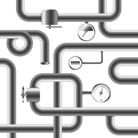 Pipeline system for water and plumbingのイラスト素材